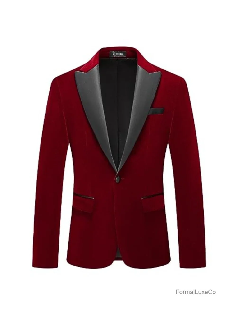 Men's Velvet Blazer Slim Fit Peaked Lapel One Button Tuxedo Jacket Wedding Prom